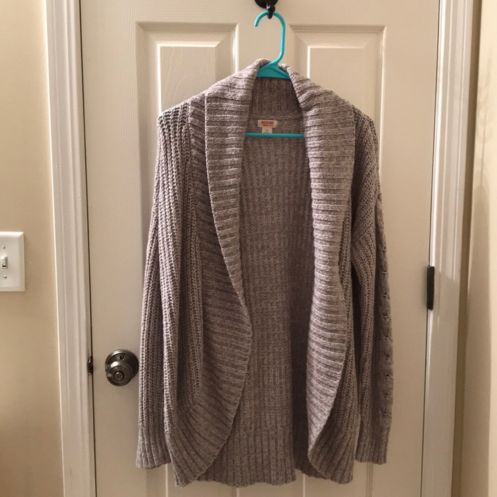 Grey Chunky Cardigan